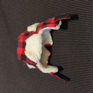 Plaid dog hat